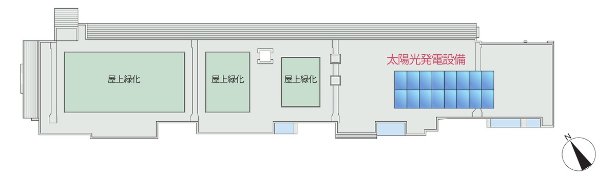 屋上平面図イメージイラスト
