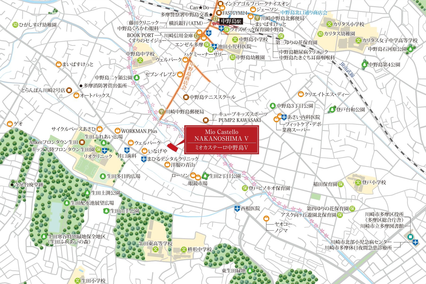 現地周辺案内図