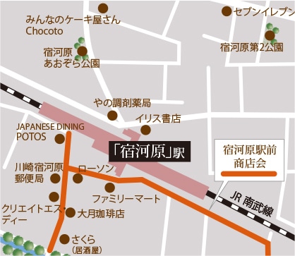 宿河原駅前商店会 マップ